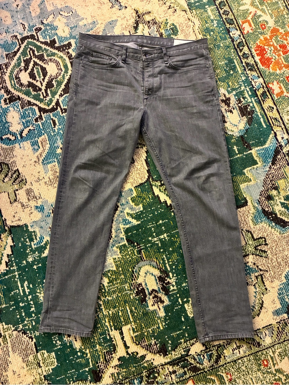 rag & bone Fit 2 Slim Straight Silver Grey Jeans